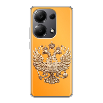 Силиконовый чехол на Xiaomi Redmi Note 13 Pro 4G с принтом Герб Флаг России Силиконовый чехол на Xiaomi Redmi Note 13 Pro 4G с принтом Герб Флаг России