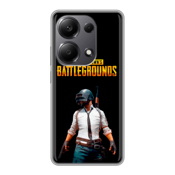 Силиконовый чехол на Xiaomi Redmi Note 13 Pro 4G с принтом PUGB ПАГБ Силиконовый чехол на Xiaomi Redmi Note 13 Pro 4G с принтом PUGB ПАГБ