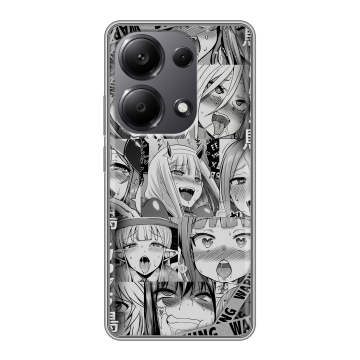 Силиконовый чехол на Xiaomi Redmi Note 13 Pro 4G с принтом Ahegao Ахегао Аниме Силиконовый чехол на Xiaomi Redmi Note 13 Pro 4G с принтом Ahegao Ахегао Аниме