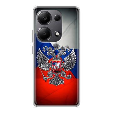 Силиконовый чехол на Xiaomi Redmi Note 13 Pro 4G с принтом Флаг России Силиконовый чехол на Xiaomi Redmi Note 13 Pro 4G с принтом Флаг России