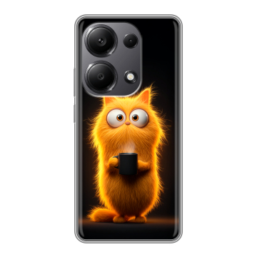 Силиконовый чехол на Xiaomi Redmi Note 13 Pro 4G с принтом Смешной кот Силиконовый чехол на Xiaomi Redmi Note 13 Pro 4G с принтом Смешной кот
