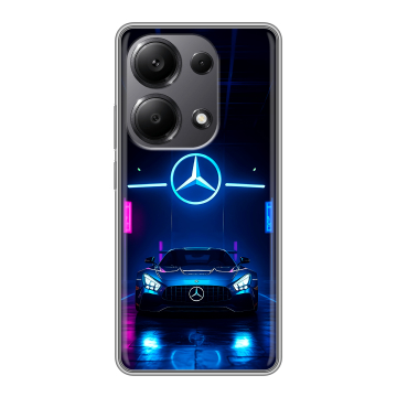 Силиконовый чехол на Xiaomi Redmi Note 13 Pro 4G с принтом Mercedes Мерседес Силиконовый чехол на Xiaomi Redmi Note 13 Pro 4G с принтом Mercedes Мерседес