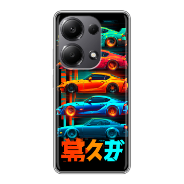 Силиконовый чехол на Xiaomi Redmi Note 13 Pro 4G с принтом машины тачки Силиконовый чехол на Xiaomi Redmi Note 13 Pro 4G с принтом машины тачки
