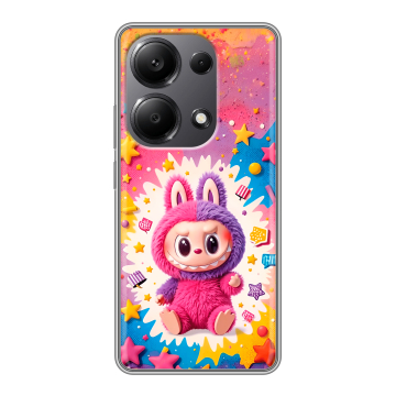 Силиконовый чехол на Xiaomi Redmi Note 13 Pro 4G с принтом Labubu Лабубу Силиконовый чехол на Xiaomi Redmi Note 13 Pro 4G с принтом Labubu Лабубу