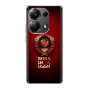 Силиконовый чехол на Xiaomi Redmi Note 13 Pro 4G с принтом Флаг Герб СССР Силиконовый чехол на Xiaomi Redmi Note 13 Pro 4G с принтом Флаг Герб СССР