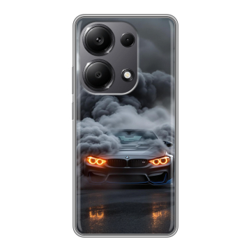 Силиконовый чехол на Xiaomi Redmi Note 13 Pro 4G с принтом BMW БМВ Силиконовый чехол на Xiaomi Redmi Note 13 Pro 4G с принтом BMW БМВ