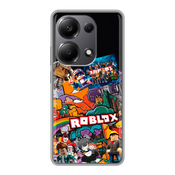 Силиконовый чехол на Xiaomi Redmi Note 13 Pro 4G с принтом Roblox Роблокс Силиконовый чехол на Xiaomi Redmi Note 13 Pro 4G с принтом Roblox Роблокс