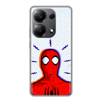Силиконовый чехол на Xiaomi Redmi Note 13 Pro 4G с принтом Spiderman Человек паук Силиконовый чехол на Xiaomi Redmi Note 13 Pro 4G с принтом Spiderman Человек паук