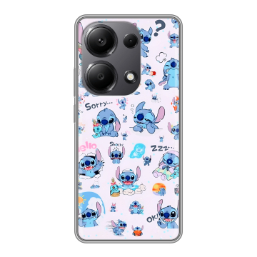 Силиконовый чехол на Xiaomi Redmi Note 13 Pro 4G с принтом Лило и Стич