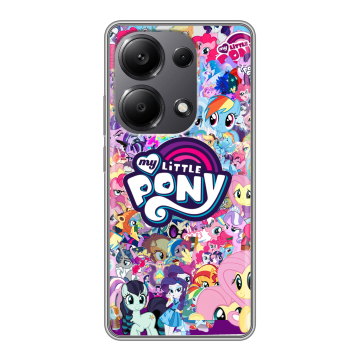 Силиконовый чехол на Xiaomi Redmi Note 13 Pro 4G с принтом My little pony Дружба чудо Силиконовый чехол на Xiaomi Redmi Note 13 Pro 4G с принтом My little pony Дружба чудо