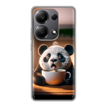 Силиконовый чехол на Xiaomi Redmi Note 13 Pro 4G с принтом смешная панда Силиконовый чехол на Xiaomi Redmi Note 13 Pro 4G с принтом смешная панда