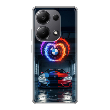 Силиконовый чехол на Xiaomi Redmi Note 13 Pro 4G с принтом BMW БМВ Силиконовый чехол на Xiaomi Redmi Note 13 Pro 4G с принтом BMW БМВ