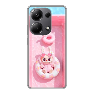 Силиконовый чехол на Xiaomi Redmi Note 13 Pro 4G с принтом Labubu Лабубу Силиконовый чехол на Xiaomi Redmi Note 13 Pro 4G с принтом Labubu Лабубу