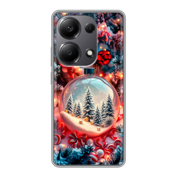 Силиконовый чехол на Xiaomi Redmi Note 13 Pro 4G с принтом Новый год Силиконовый чехол на Xiaomi Redmi Note 13 Pro 4G с принтом Новый год