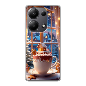 Силиконовый чехол на Xiaomi Redmi Note 13 Pro 4G с принтом Новый год Силиконовый чехол на Xiaomi Redmi Note 13 Pro 4G с принтом Новый год