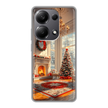 Силиконовый чехол на Xiaomi Redmi Note 13 Pro 4G с принтом Новый год Силиконовый чехол на Xiaomi Redmi Note 13 Pro 4G с принтом Новый год