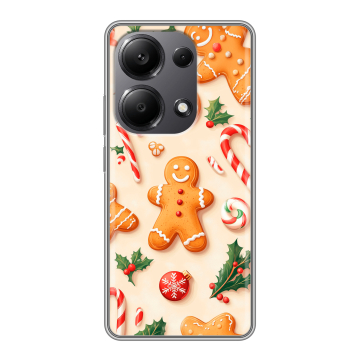 Силиконовый чехол на Xiaomi Redmi Note 13 Pro 4G с принтом Новый год Силиконовый чехол на Xiaomi Redmi Note 13 Pro 4G с принтом Новый год