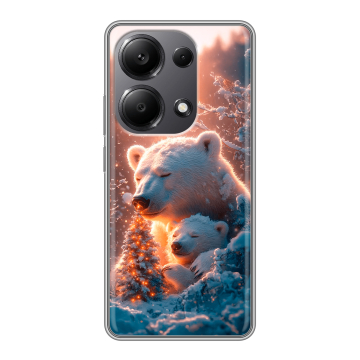 Силиконовый чехол на Xiaomi Redmi Note 13 Pro 4G с принтом Новый год Силиконовый чехол на Xiaomi Redmi Note 13 Pro 4G с принтом Новый год