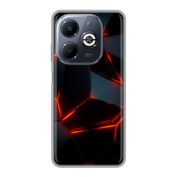 Силиконовый чехол на Infinix Smart 8 Plus с принтом Яркие абстракции