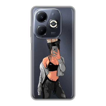 Силиконовый чехол на Infinix Smart 8 Plus с принтом Женские принты