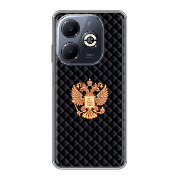 Силиконовый чехол на Infinix Smart 8 Plus с принтом Герб России принт Силиконовый чехол на Infinix Smart 8 Plus с принтом Герб России принт