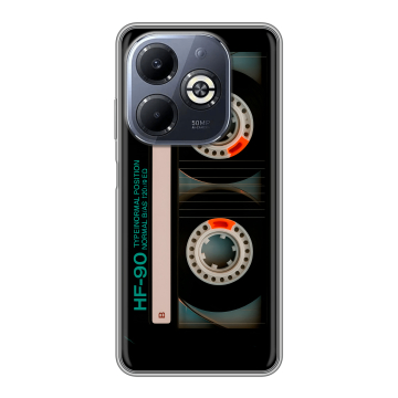 Силиконовый чехол на Infinix Smart 8 Plus с принтом Кассета Силиконовый чехол на Infinix Smart 8 Plus с принтом Кассета