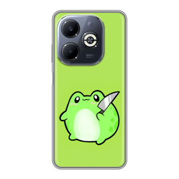 Силиконовый чехол на Infinix Smart 8 Plus с принтом Лягушенок Силиконовый чехол на Infinix Smart 8 Plus с принтом Лягушенок