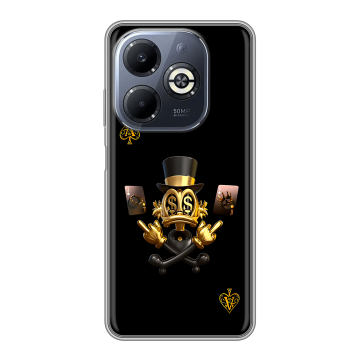 Силиконовый чехол на Infinix Smart 8 Plus с принтом Золотой скрудж макдак