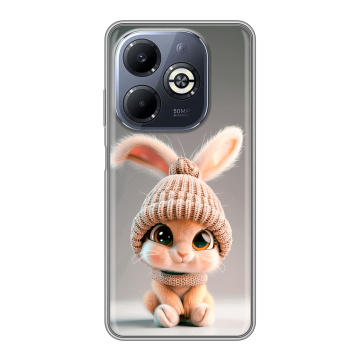 Силиконовый чехол на Infinix Smart 8 Plus с принтом Кролик Силиконовый чехол на Infinix Smart 8 Plus с принтом Кролик