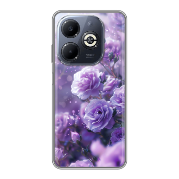 Силиконовый чехол на Infinix Smart 8 Plus с принтом Розы цветы Силиконовый чехол на Infinix Smart 8 Plus с принтом Розы цветы