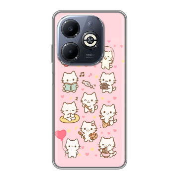 Силиконовый чехол на Infinix Smart 8 Plus с принтом Hello Kitty Хелоу Кити Силиконовый чехол на Infinix Smart 8 Plus с принтом Hello Kitty Хелоу Кити