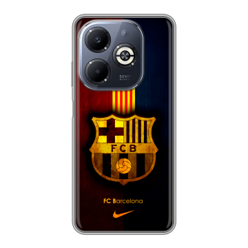 Силиконовый чехол на Infinix Smart 8 Plus с принтом Барселона Barcelona