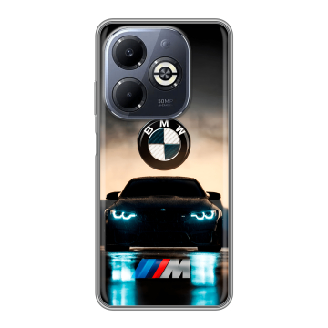 Силиконовый чехол на Infinix Smart 8 Plus с принтом БМВ BMW Силиконовый чехол на Infinix Smart 8 Plus с принтом БМВ BMW