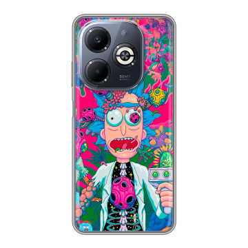 Силиконовый чехол на Infinix Smart 8 Plus с принтом Рик и Морти Rick Morty Силиконовый чехол на Infinix Smart 8 Plus с принтом Рик и Морти Rick Morty