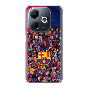 Силиконовый чехол на Infinix Smart 8 Plus с принтом Барселона Barcelona