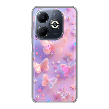 Силиконовый чехол на Infinix Smart 8 Plus с принтом Бабочки
