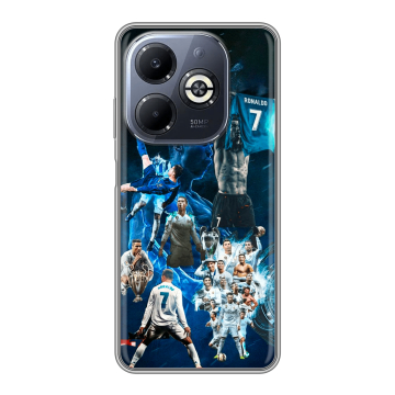 Силиконовый чехол на Infinix Smart 8 Plus с принтом Реал Роналдо Силиконовый чехол на Infinix Smart 8 Plus с принтом Реал Роналдо