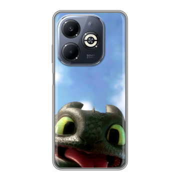Силиконовый чехол на Infinix Smart 8 Plus с принтом Как приручить дракона Силиконовый чехол на Infinix Smart 8 Plus с принтом Как приручить дракона