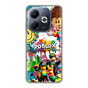 Силиконовый чехол на Infinix Smart 8 Plus с принтом Roblox Роблокс Силиконовый чехол на Infinix Smart 8 Plus с принтом Roblox Роблокс