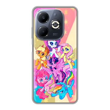 Силиконовый чехол на Infinix Smart 8 Plus с принтом My little pony Дружба чудо Силиконовый чехол на Infinix Smart 8 Plus с принтом My little pony Дружба чудо