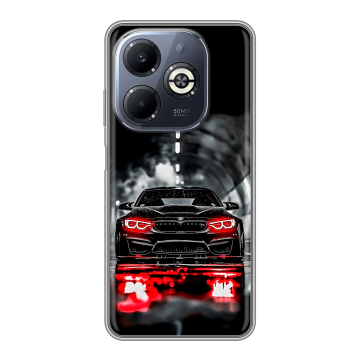 Силиконовый чехол на Infinix Smart 8 Plus с принтом BMW БМВ Силиконовый чехол на Infinix Smart 8 Plus с принтом BMW БМВ