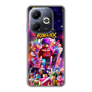 Силиконовый чехол на Infinix Smart 8 Plus с принтом Roblox Роблокс Силиконовый чехол на Infinix Smart 8 Plus с принтом Roblox Роблокс