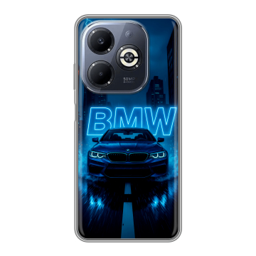 Силиконовый чехол на Infinix Smart 8 Plus с принтом BMW БМВ Силиконовый чехол на Infinix Smart 8 Plus с принтом BMW БМВ