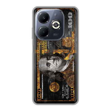 Силиконовый чехол на Infinix Smart 8 Plus с принтом Доллар деньги Силиконовый чехол на Infinix Smart 8 Plus с принтом Доллар деньги