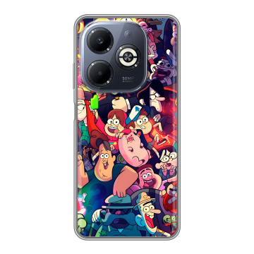 Силиконовый чехол на Infinix Smart 8 Plus с принтом Gravity Falls Гравити Фолз Силиконовый чехол на Infinix Smart 8 Plus с принтом Gravity Falls Гравити Фолз