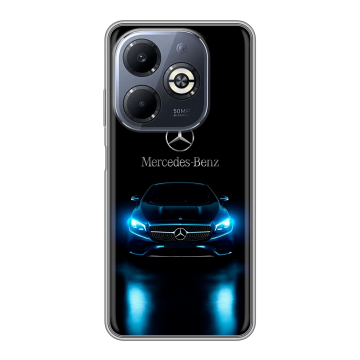 Силиконовый чехол на Infinix Smart 8 Plus с принтом Mercedes Мерседес