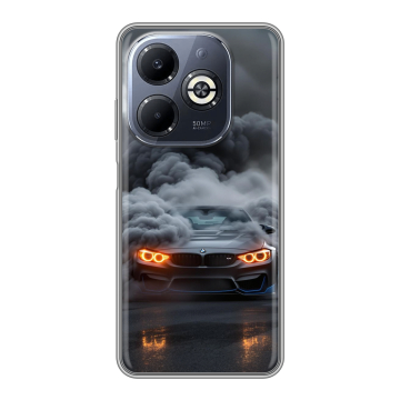 Силиконовый чехол на Infinix Smart 8 Plus с принтом BMW БМВ Силиконовый чехол на Infinix Smart 8 Plus с принтом BMW БМВ