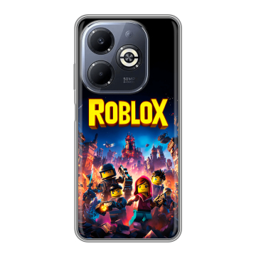Силиконовый чехол на Infinix Smart 8 Plus с принтом Roblox Роблокс Силиконовый чехол на Infinix Smart 8 Plus с принтом Roblox Роблокс