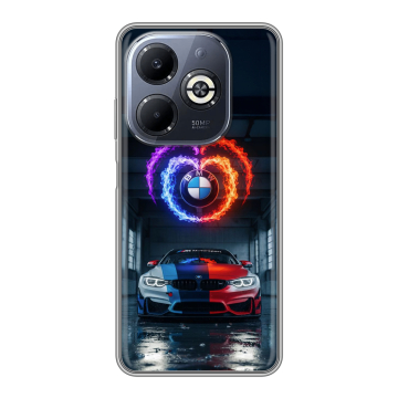 Силиконовый чехол на Infinix Smart 8 Plus с принтом BMW БМВ Силиконовый чехол на Infinix Smart 8 Plus с принтом BMW БМВ