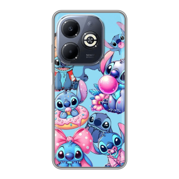 Силиконовый чехол на Infinix Smart 8 Plus с принтом Лило и Стич